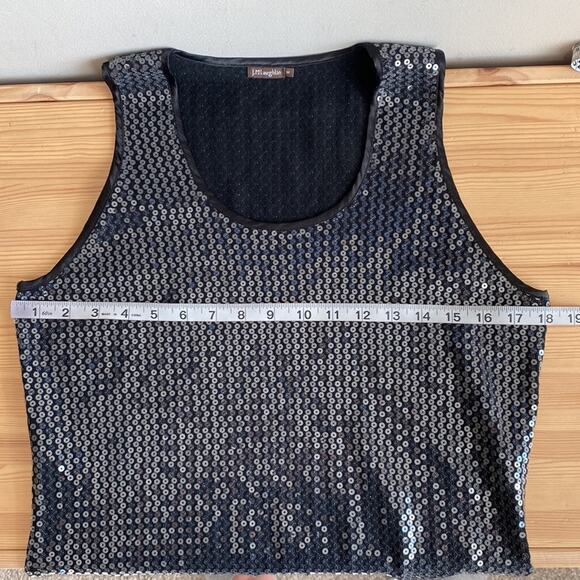 J. McLaughlin Sequin Tank top Shell black M Going out Top - Picture 6 of 7